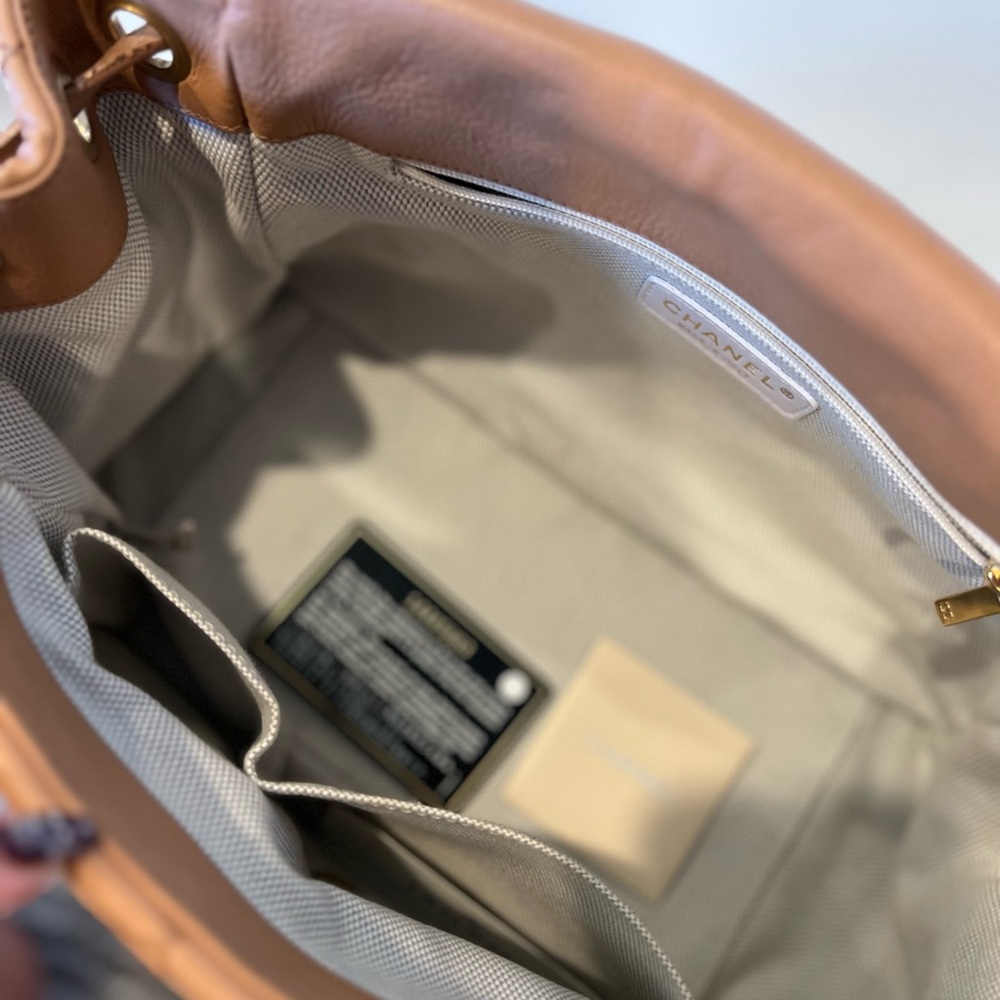 Sold🔥CHANEL QUILTED TAUPE ACCORDION SINGLE FLAP BAG - Picture 15 of 17